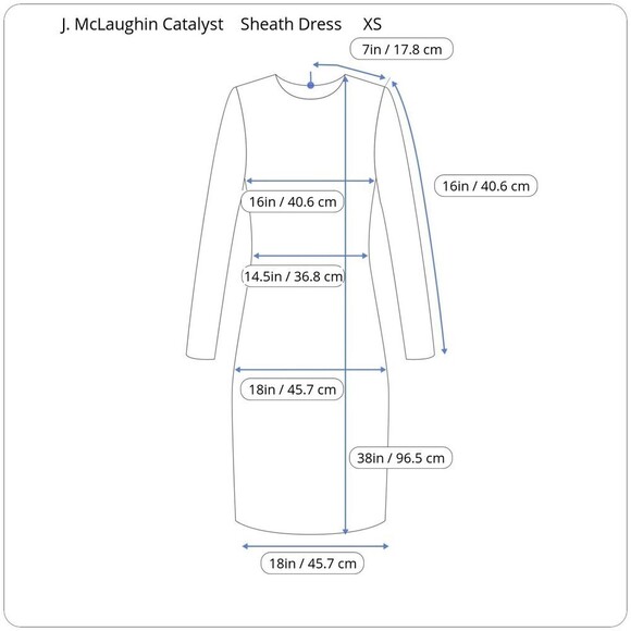 J McLaughlin Women's Size XS Catalina Cloth Catalyst Sheath Bodycon Dress Office - Picture 3 of 13